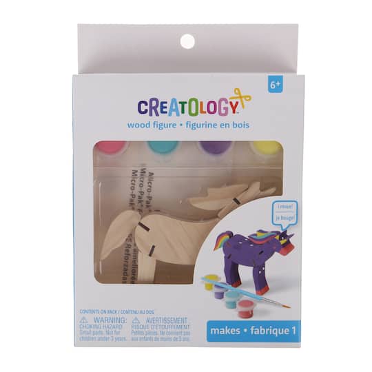 12 Pack: 3D Unicorn Wood Figure by Creatology™